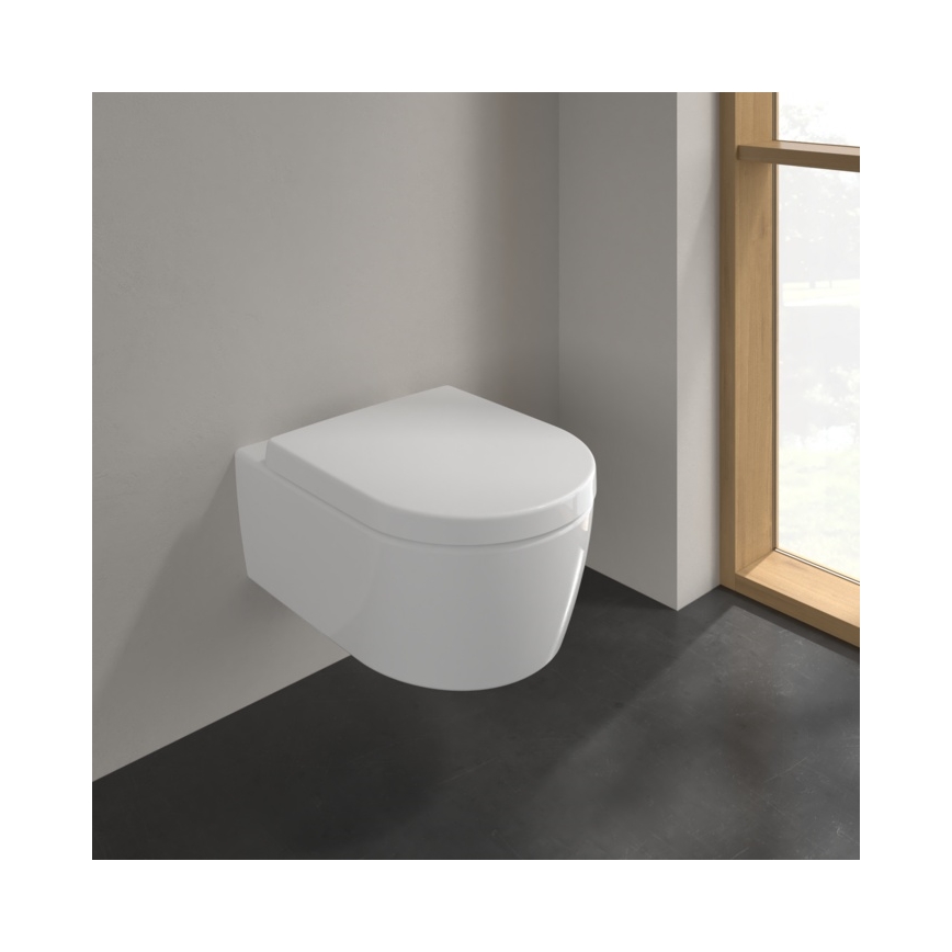 Villeroy & Boch 5656HR01 - Závesné WC s sedátkom SoftClose AVENTO keramika/biela