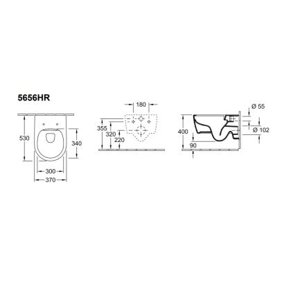 Villeroy & Boch 5656HR01 - Závesné WC s sedátkom SoftClose AVENTO keramika/biela