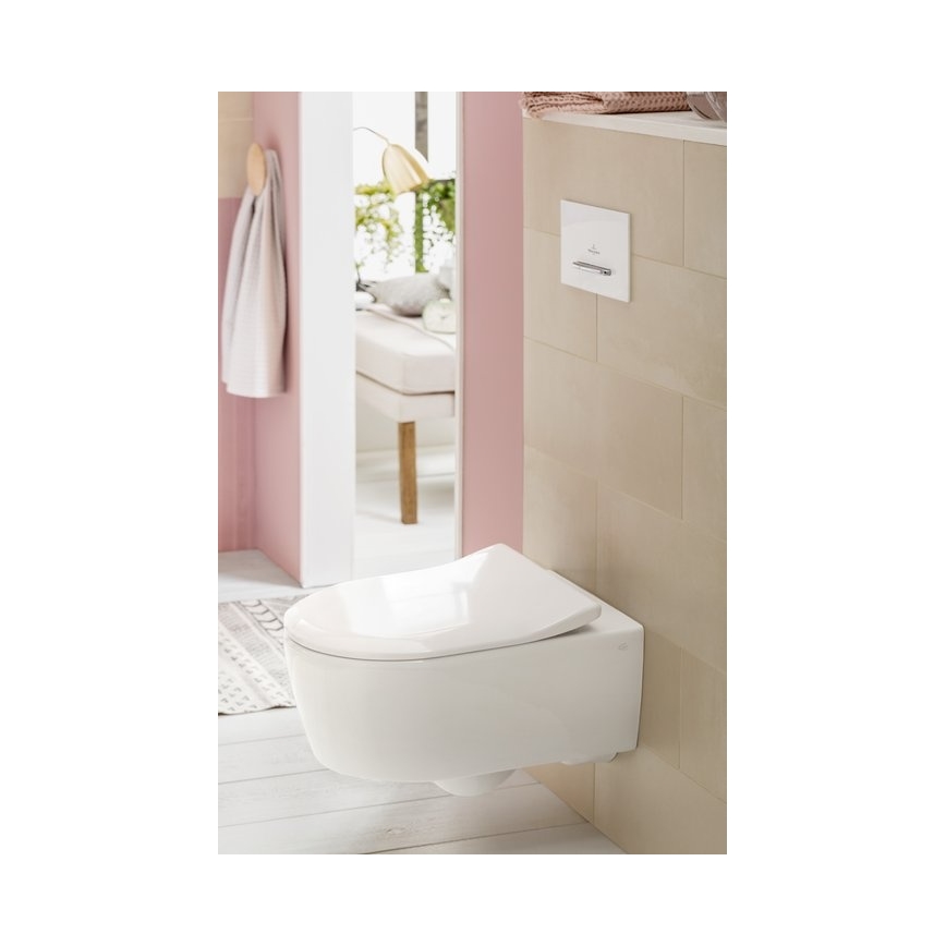 Villeroy & Boch 5656RS01 - Závesné WC so sedátkom SoftClose AVENTO keramika/biela