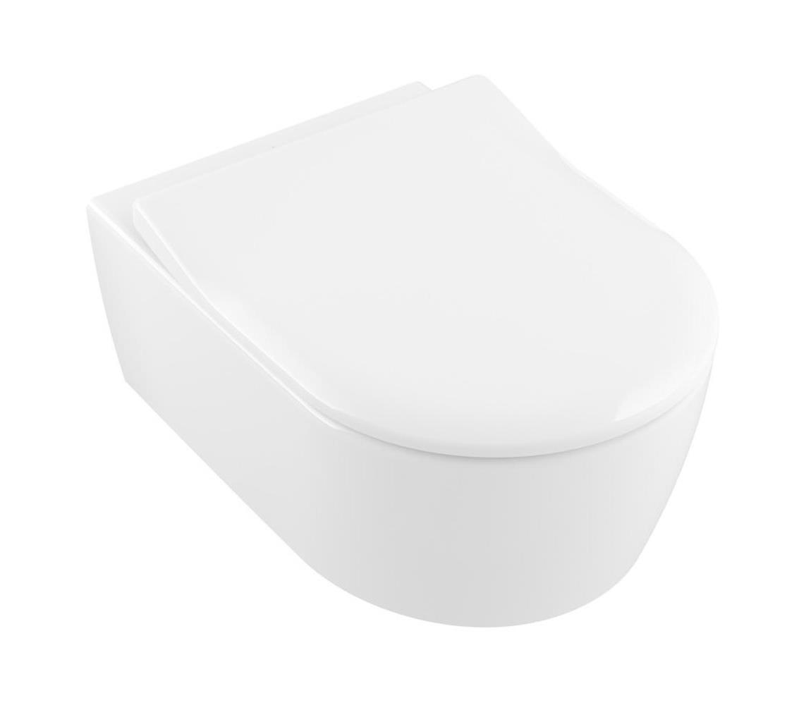 Villeroy & Boch 5656RSR1 - Závesné WC so sedátkom SoftClose AVENTO keramika/biela 5656RSR1