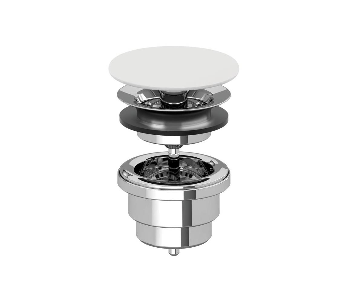 Villeroy & Boch 680800RW - Umývadlová výpusť biela/lesklý chróm 680800RW