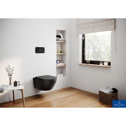 Villeroy & Boch 8M42S1R7 - WC sedátko SoftClose SUBWAY čierne