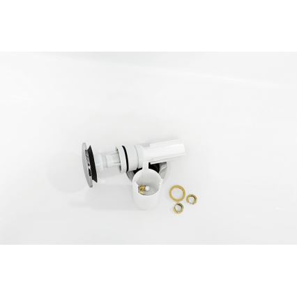 Villeroy & Boch 92198800 - Umývadlový sifón PUSHOPEN lesklý chróm/biela