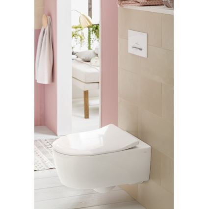 Villeroy & Boch 92216168 - Splachovacie tlačidlo VICONNECT biela/lesklý chróm