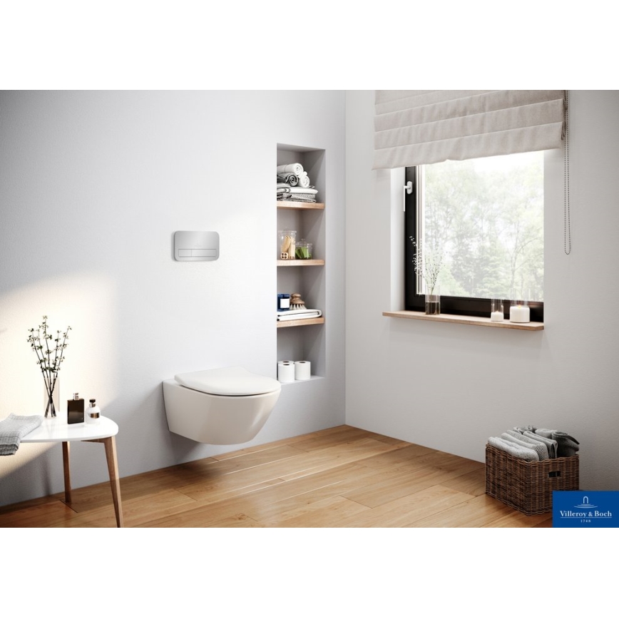 Villeroy & Boch 92249061 - Splachovacie tlačidlo VICONNECT lesklý chróm