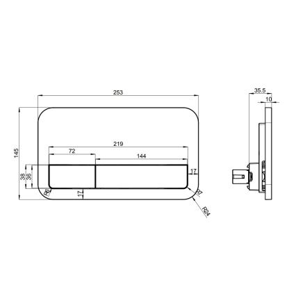 Villeroy & Boch 92249068 - Splachovacie tlačidlo VICONNECT biele
