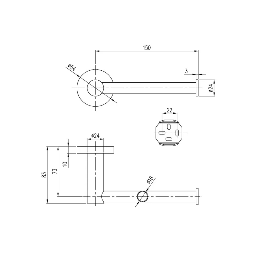 Villeroy & Boch TVA15101400061 - Držiak toaletného papiera ELEMENTS lesklý chróm