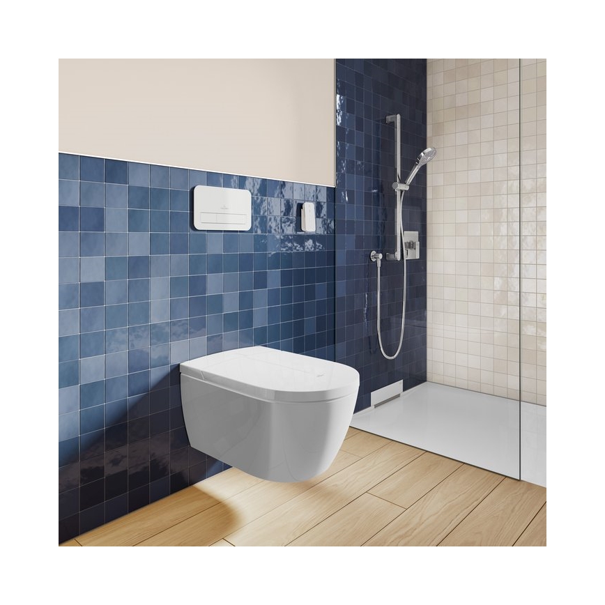 Villeroy & Boch V0E100R1 - Závesný bidet so sedátkom SoftClose VICLEAN keramika/biela +diaľkové ovládanie