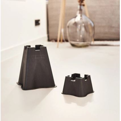 Vitility - SADA 4x nástavcov na zvýšenie postele 7 cm čierne