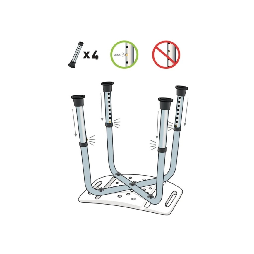 Vitility - Sprchová stolička 53x49,5 cm biela