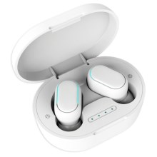 Vodotesné bezdrôtové slúchadlá Bluetooth biela