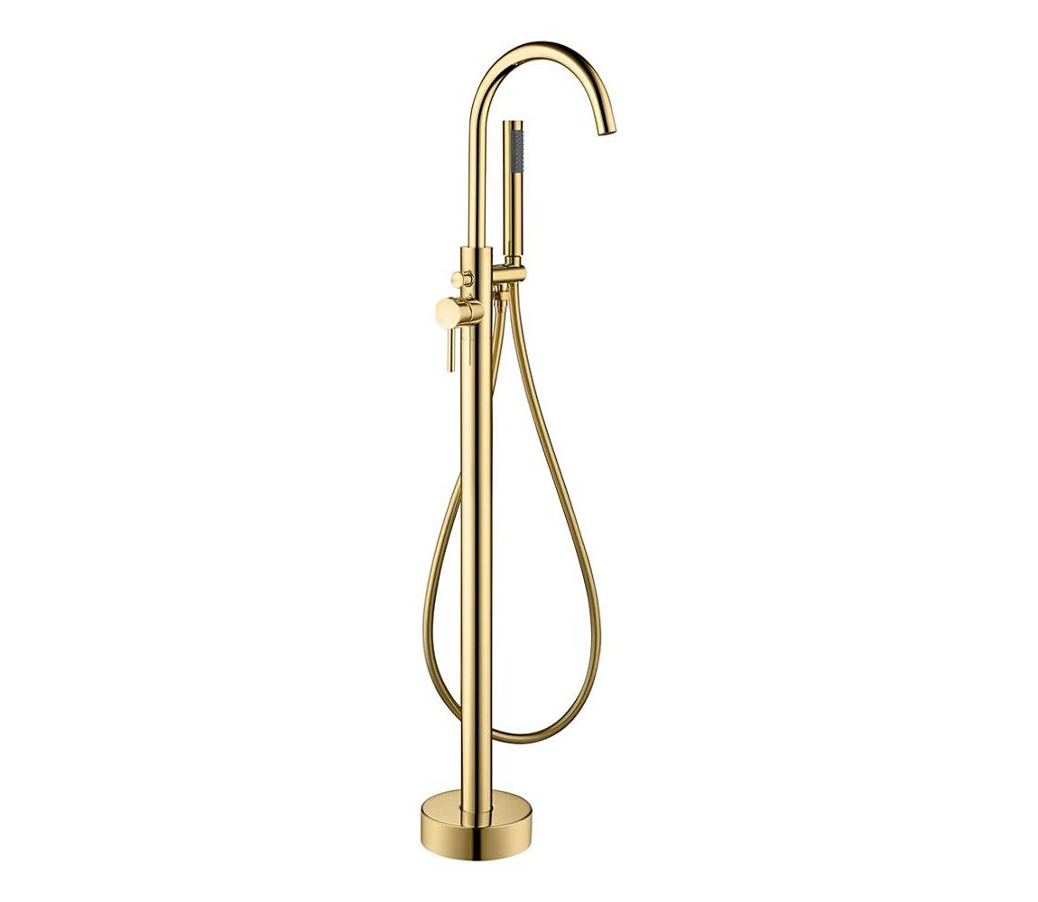 BATH DELUXE Voľne stojaca súprava na vaňu s batériou 116 cm mosadz 28-114-01-64-00