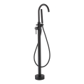Voľne stojaca vaňová súprava 116 cm s batériou, čierna