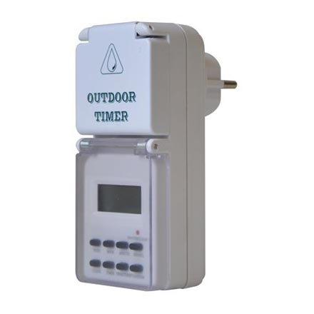 Vonkajší časový spínač digitálny týždenný 16A/230V IP44 200 mAh