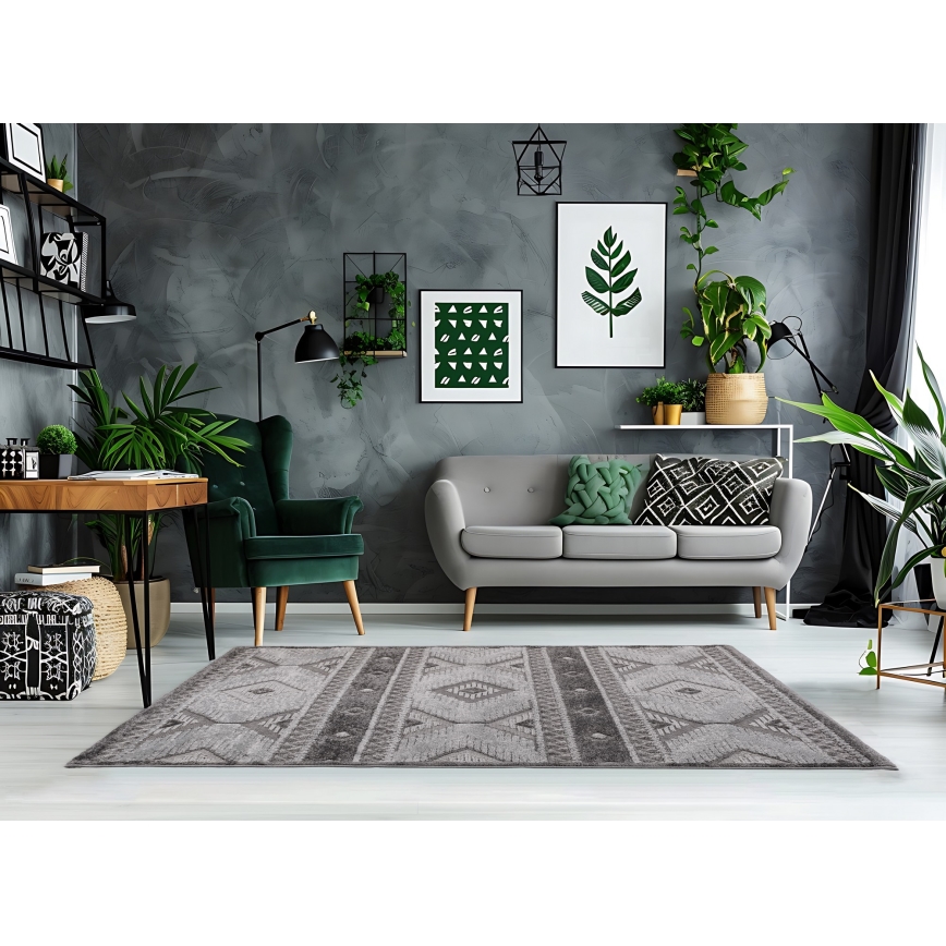 Vonkajší koberec CHIARA 80x150 cm sivý