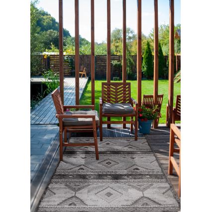 Vonkajší koberec CHIARA 80x150 cm sivý