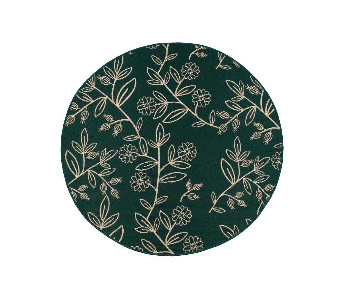 Multidecor Vonkajší koberec JUNGLE 135 cm zelený/listový vzor 509045