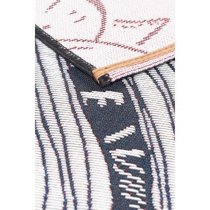 Vonkajší koberec JUNGLE 160x220 cm čierno-biely s listovým vzorom