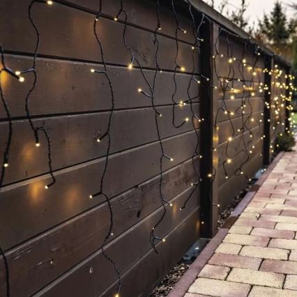 Vonkajší LED reťaz 100xLED/2,5x0,9m IP44 teplá biela