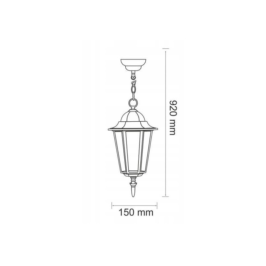Vonkajší luster 1xE27/20W/230V IP43 čierna