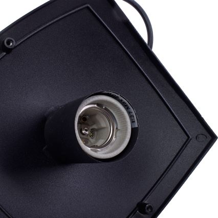 Vonkajší luster na reťazi FOX 1xE27/40W/230V IP44 čierna