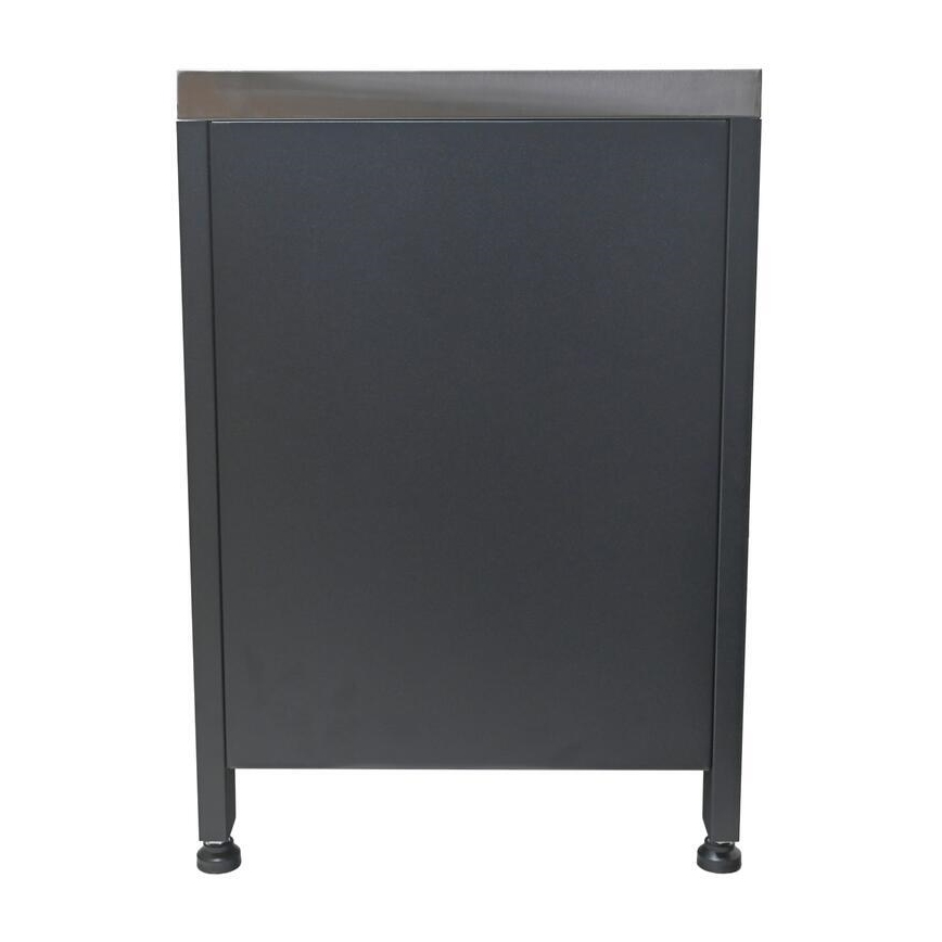 Vonkajší modul – skrinka pod gril 80x47x69 cm, čierna/nerezová oceľ