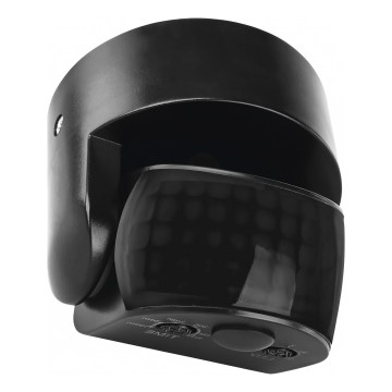 Vonkajší PIR snímač pohybu a súmraku 1200 W/230 V IP65 čierny