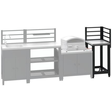Vonkajší rohový modul 47x47x123 cm čierna/nerezová oceľ
