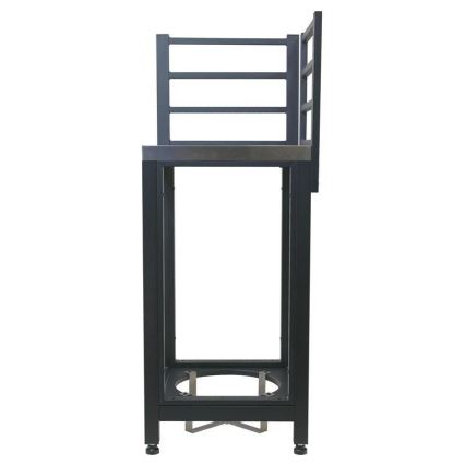 Vonkajší rohový modul 47x47x123 cm čierna/nerezová oceľ