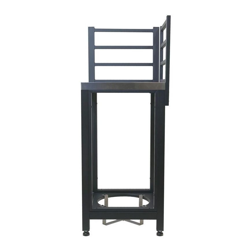 Vonkajší rohový modul 47x47x123 cm čierna/nerezová oceľ