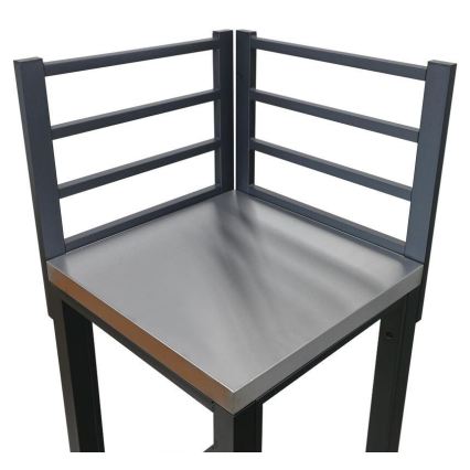 Vonkajší rohový modul 47x47x123 cm čierna/nerezová oceľ