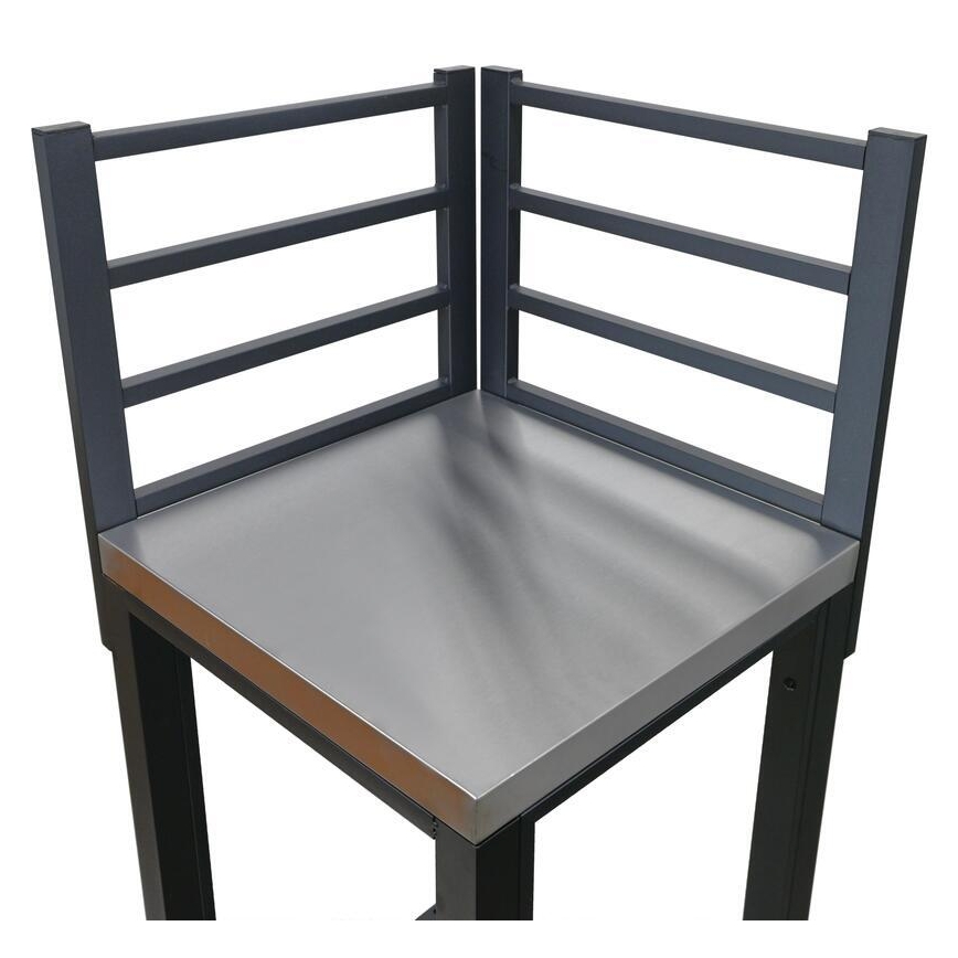 Vonkajší rohový modul 47x47x123 cm čierna/nerezová oceľ
