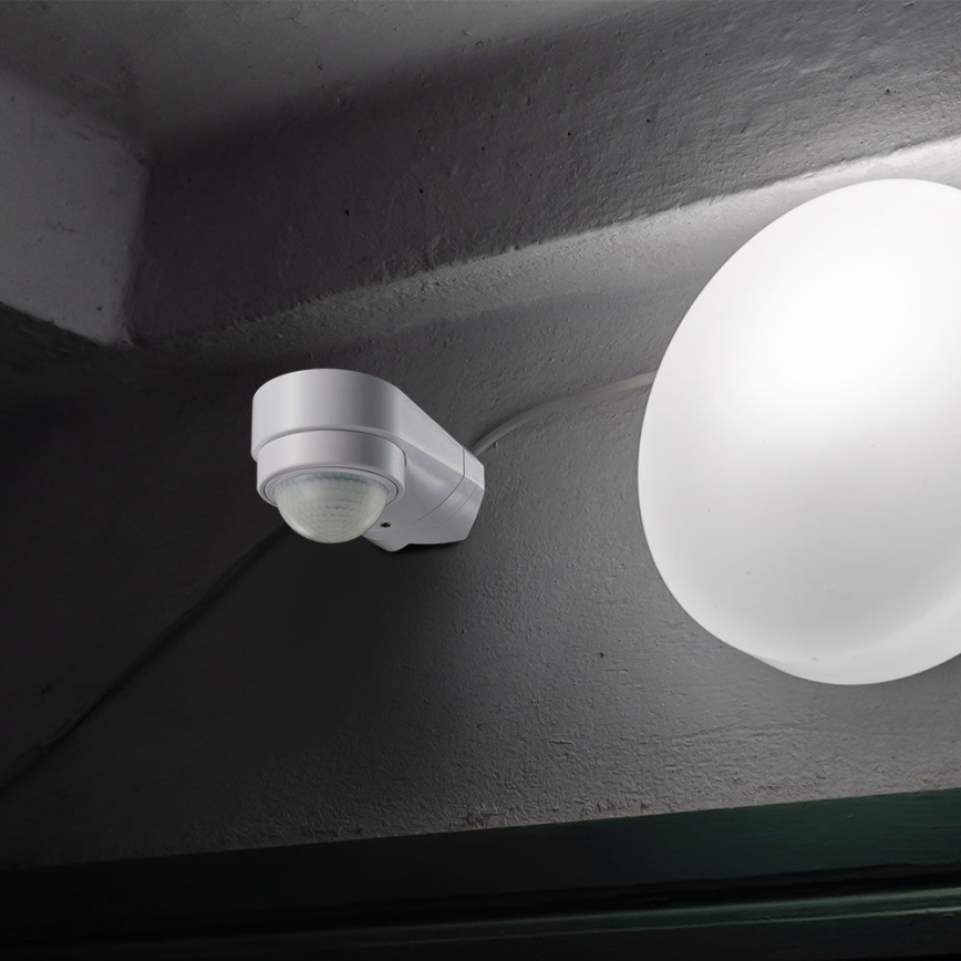 Vonkajší senzor pohybu infračervený 240° 600W/230V IP65 biela