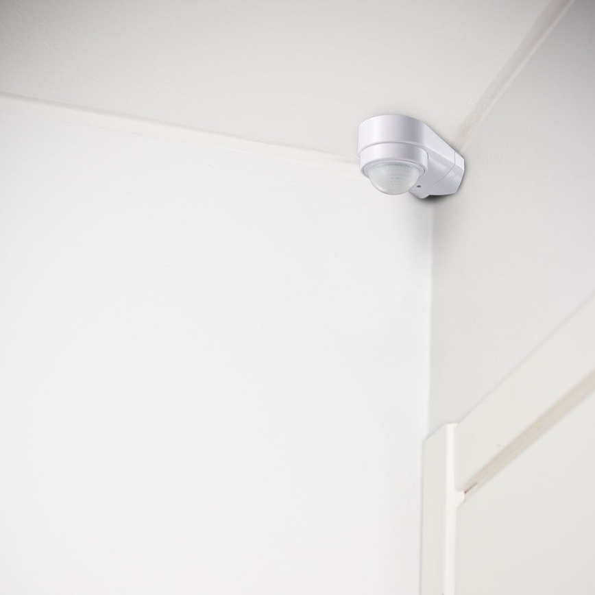 Vonkajší senzor pohybu infračervený 240° 600W/230V IP65 biela