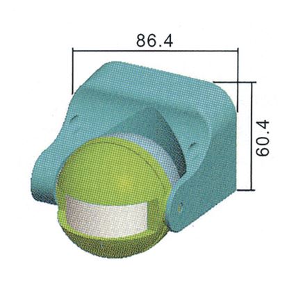 Vonkajší senzor pohybu PIR B 180° 1200W/230V IP44 biela