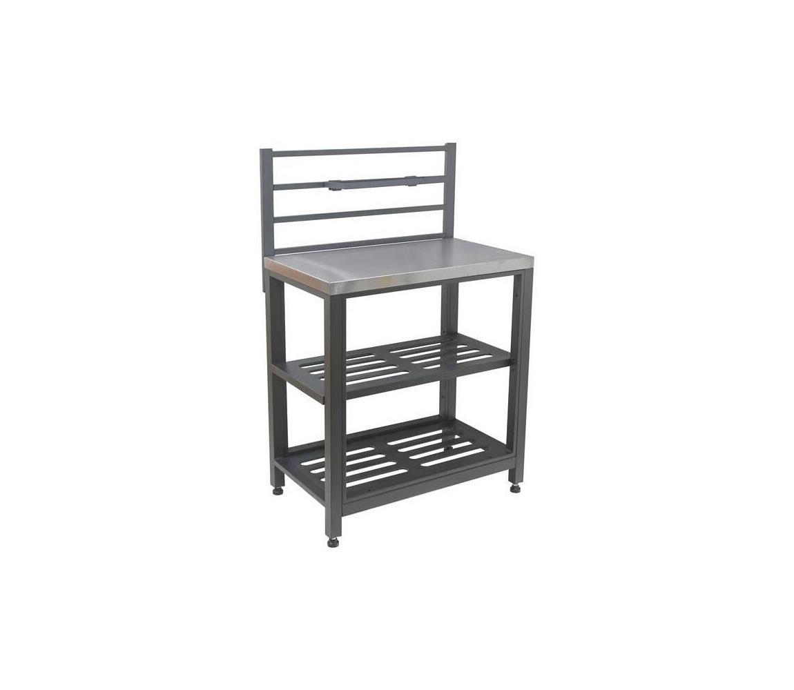 Vonkajší stolový modul 80x47x123 cm čierny/nerezový 14128