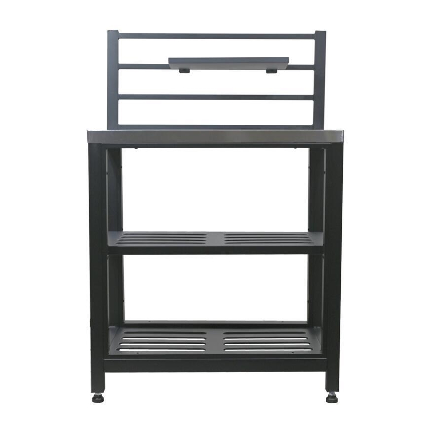 Vonkajší stolový modul 80x47x123 cm čierny/nerezový