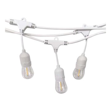 Vonkajší svetelný reťazec STRING — 15 pätíc E27, max. 40 W, 230 V, dĺžka 15 m, krytie IP65