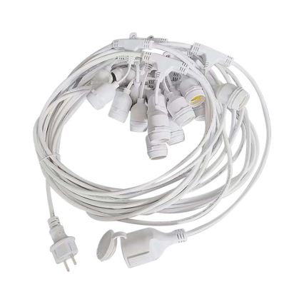 Vonkajší svetelný reťazec STRING — 15 pätíc E27, max. 40 W, 230 V, dĺžka 15 m, krytie IP65