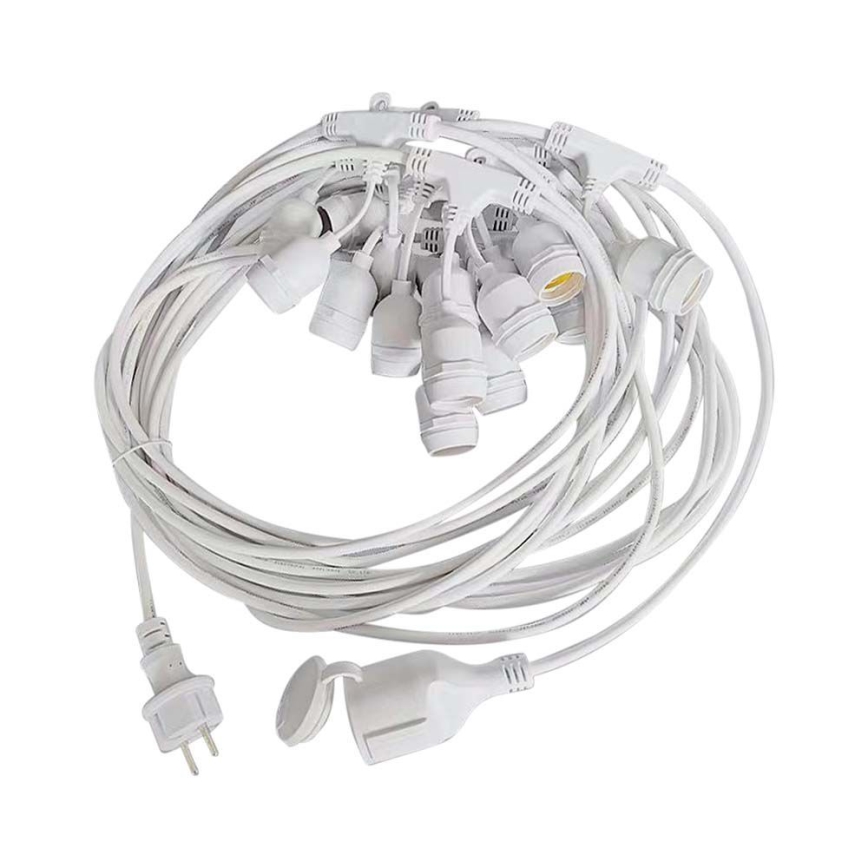 Vonkajší svetelný reťazec STRING — 15 pätíc E27, max. 40 W, 230 V, dĺžka 15 m, krytie IP65