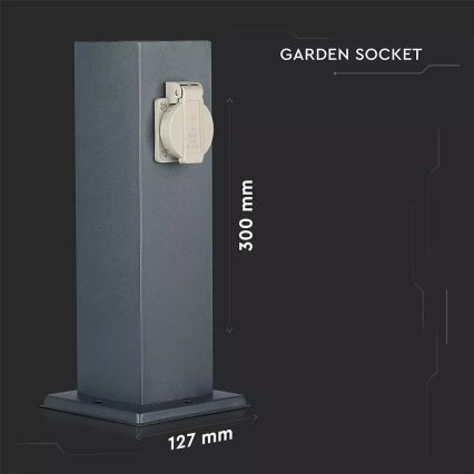 Vonkajší zásuvkový stĺpik SCHUKO 2Z 230V IP44