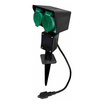 Vonkajší zásuvkový stĺpik EASY CONNECT 2Z 3600W/230V IP44 zelená