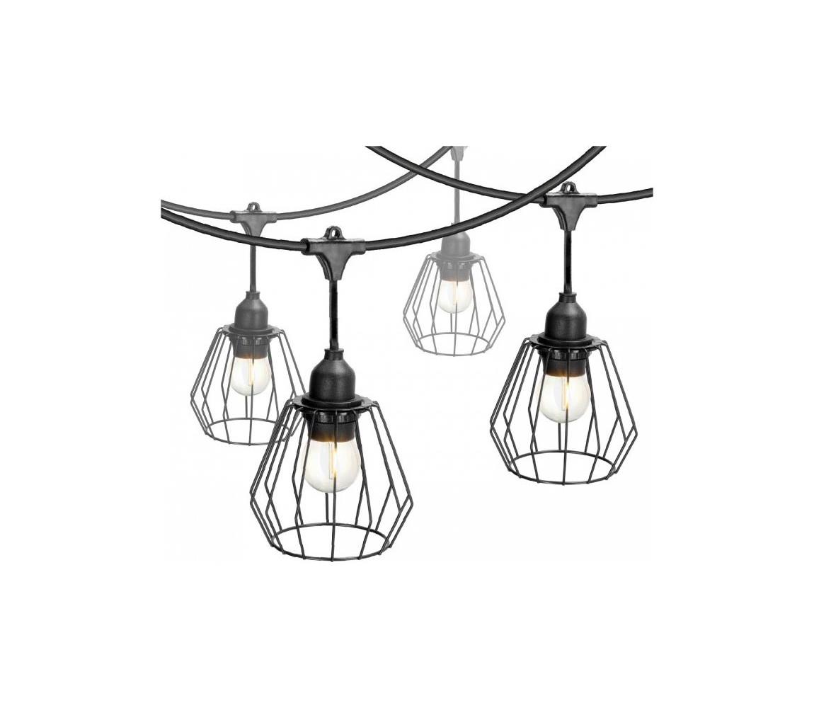 Vonkajšia dekoratívna reťaz CRETE 15xE27/230V 20m IP44 005132