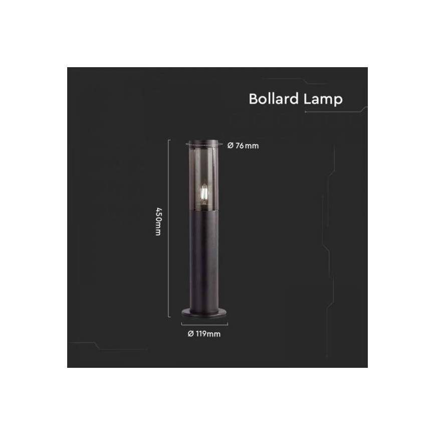 Vonkajšia lampa 1xE27/18W/230V IP44 45 cm