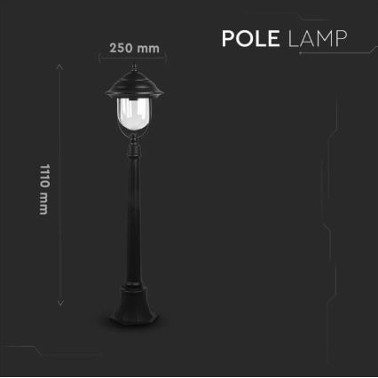 Vonkajšia lampa 1xE27/60W/230V 111 cm IP44