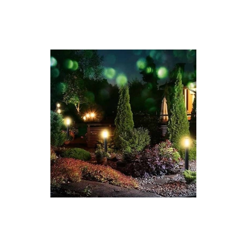 Vonkajšia lampa 1xE27/60W/230V IP44 80cm čierna
