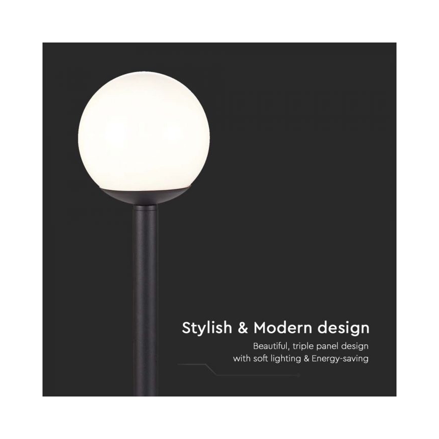 Vonkajšia lampa 1xE27/60W/230V IP44 97 cm čierna