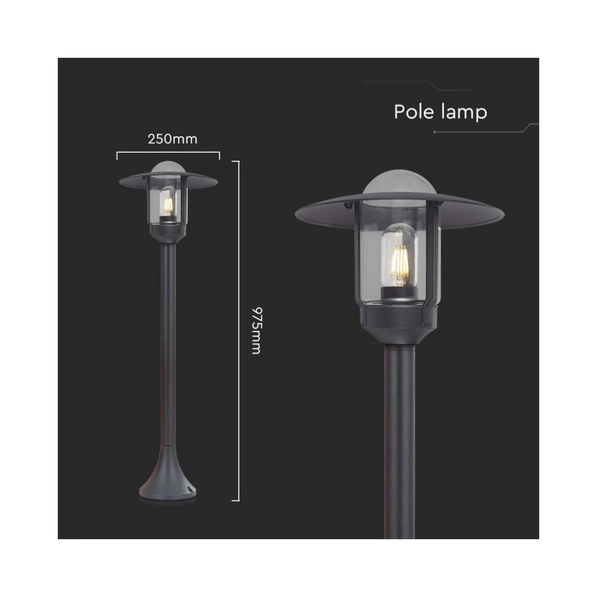 Vonkajšia  lampa 1xE27/60W/230V IP44 čierna