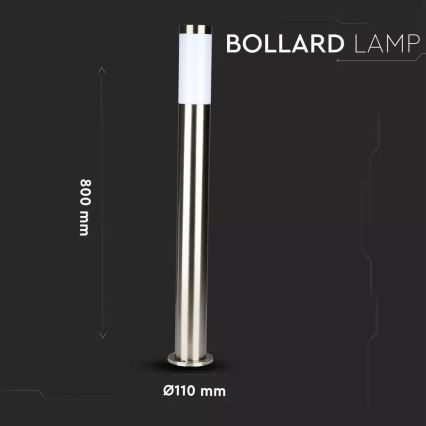 Vonkajšia lampa 1xE27/60W/230V IP44 matný chróm