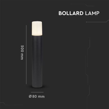 Vonkajšia lampa 1xGU10/35W/230V IP54 50 cm čierna